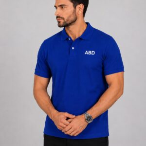 Men royal blue PK polo shirt premium cotton pique ABD Store Pakistan