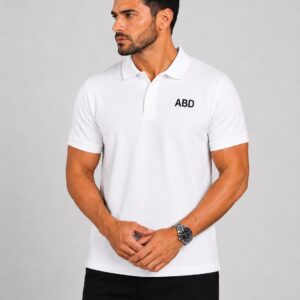 Men white PK polo shirt premium cotton pique ABD Store Pakistan