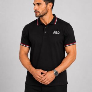 Men black PK polo shirt premium cotton pique ABD Store Pakistan