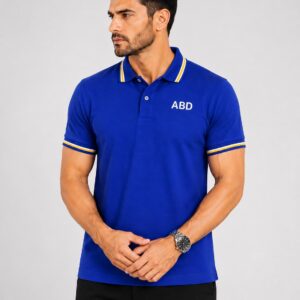 Men royal blue PK polo shirt premium cotton pique ABD Store Pakistan