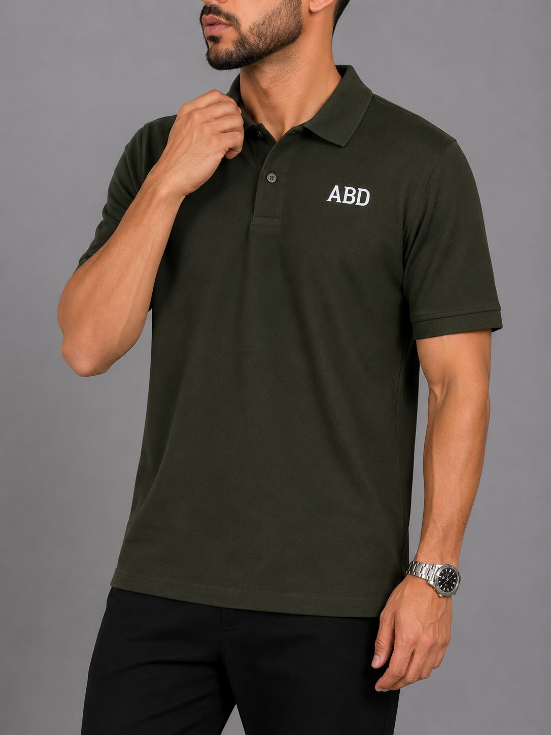 Premium Olive Green Polo T-Shirt Men Olive green PK polo shirt premium cotton pique ABD Store Pakistan