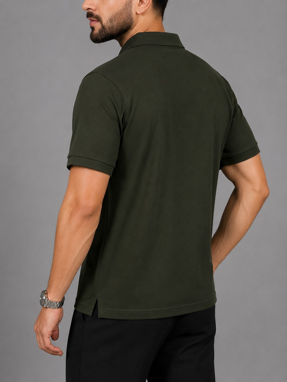 Premium Olive Green Polo T-Shirt Men Olive green PK polo shirt premium cotton pique ABD Store Pakistan