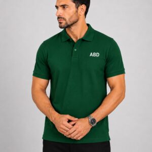 Men bottle green PK polo shirt premium cotton pique ABD Store Pakistan