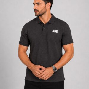 Men Charcoal Grey PK polo shirt premium cotton pique ABD Store Pakistan